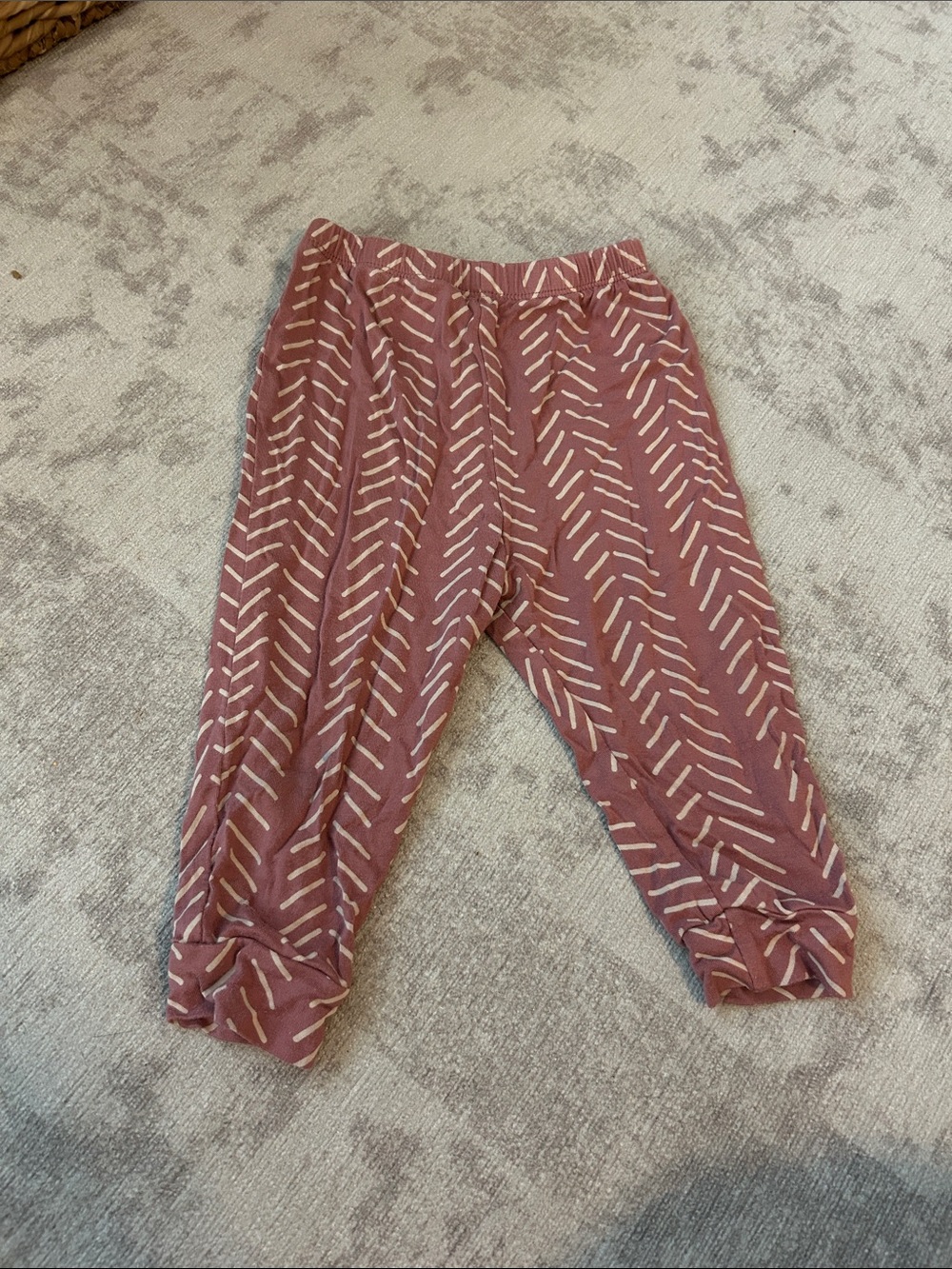 Kyte baby pink herringbone pants size 12-18 months